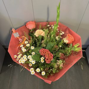 Boeket zalm/roze