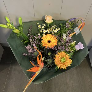 Plukboeket oranje/paars